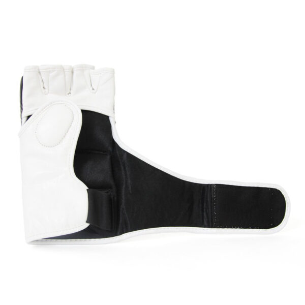 custom mma gloves white and black
