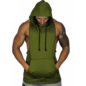 Custom Sleeveless workout hoodies