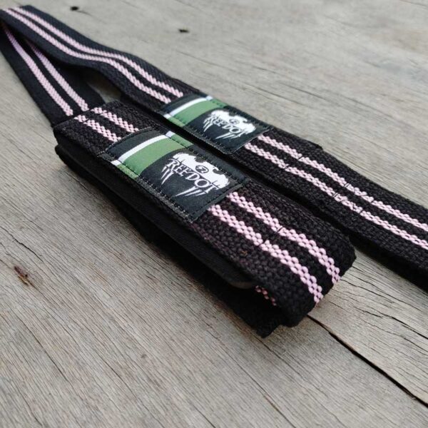 weightlifting straps wraps black and white.