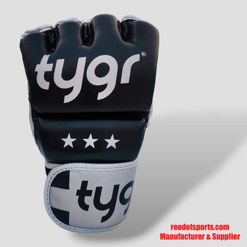 White Label MMA Gloves Quality and Affordability Black and sliver