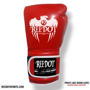 High-quality private label boxing gloves made from genuine cowhide leather