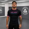 Athletic Fit Gym Logo BJJ Rash Guard for Brazilian Jiu-Jitsu Reedot Sports