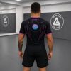Back View of Custom Gym Logo BJJ Rash Guard Reedot Sports