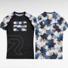 Private label No-Gi rash guard manufacturer custom BJJ rash guard with camo sleeves and back design