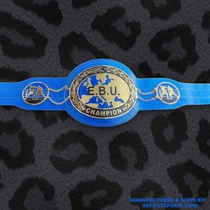 Front view of EBU European Boxing Championship replica belt
