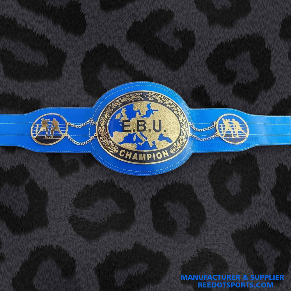 ebu-european-boxing-championship-replica-belt-front Front view of EBU European Boxing Championship replica belt